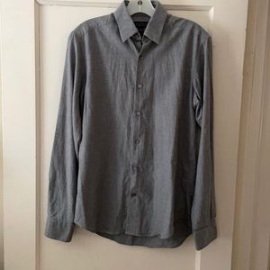 Barney’s New York gray cotton shirt; great condition, size Small